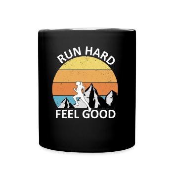 Trail Running - Tasse einfarbig - Schwarz - Vorne