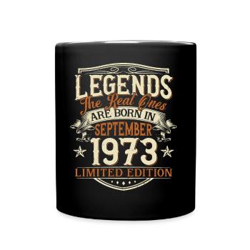 September 1973 Born Birthday - Full Colour Mug - black - Front