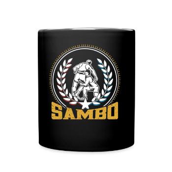 Sambo Kampfsport Training Trainer Kampfkunst - Tasse einfarbig - Schwarz - Vorne