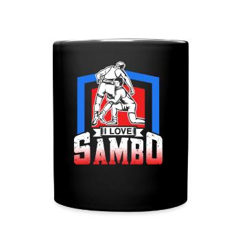 J’adore l’entraînement Sambo arts martiaux arts martiaux arts martiaux - Mug uni - noir - Devant