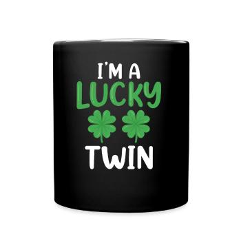 I am a happy twin Ireland Irish - Full Colour Mug - black - Front