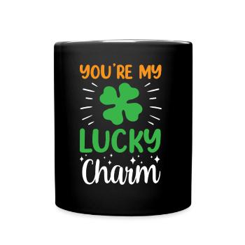 Du Bist Mein Glücksbringer Ire Irisch Irland - Tasse einfarbig - Schwarz - Vorne