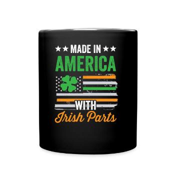 Made In America With Irish Parts Irish - Full Colour Mug - black - Front