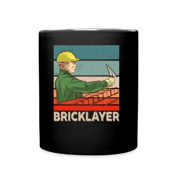 Mason Brick Craftsmen Masonry - Full Colour Mug - black - Front