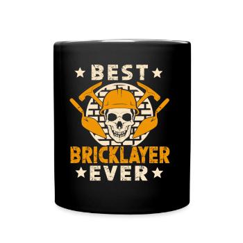 The best bricklayer of all time Masonry - Full Colour Mug - black - Front
