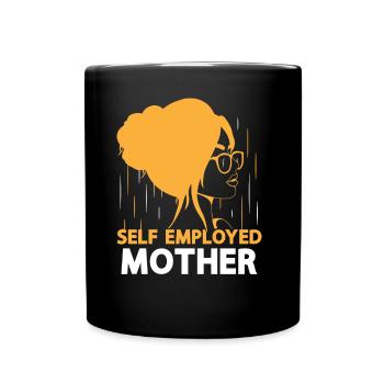 Self-employed mother Freelancer Self-employed - Full Colour Mug - black - Front