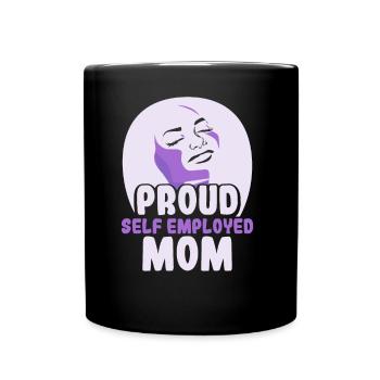 Proud Self-employed mother Self-employed - Full Colour Mug - black - Front