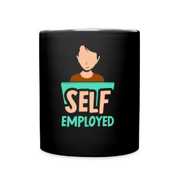 Self-employed Mom Freelancer Freelancer - Full Colour Mug - black - Front