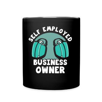 Self-employed business owner Self-employed - Full Colour Mug - black - Front
