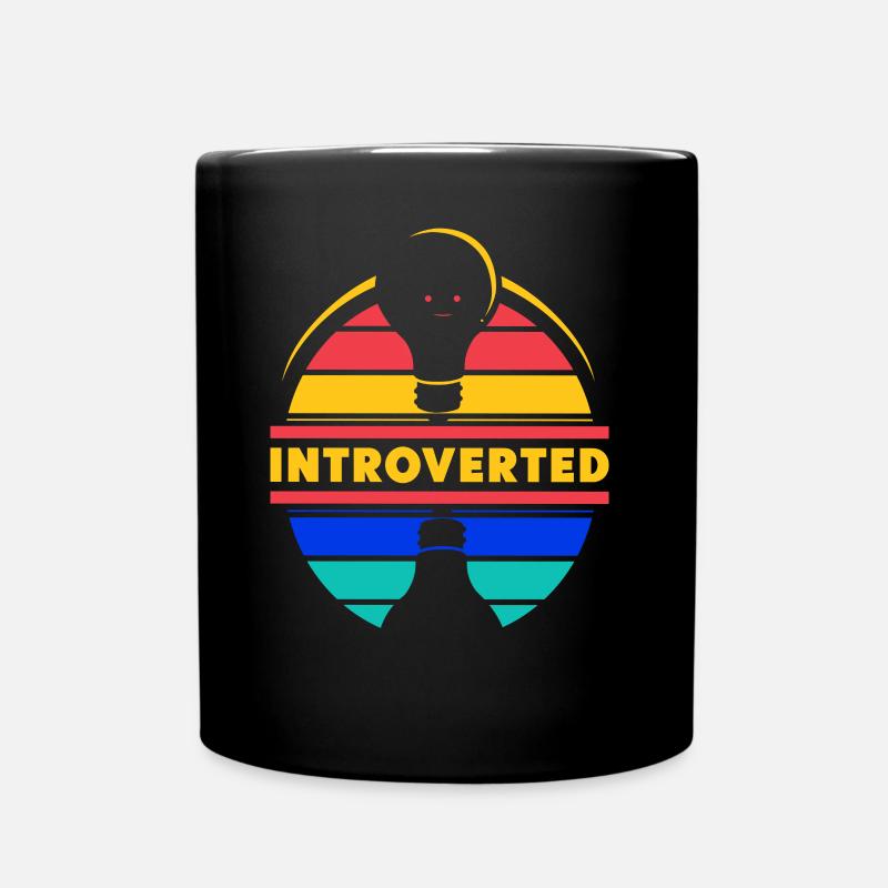 Introverted Introverted Sarcasm Shy - Full Colour Mug - black