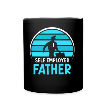Self-employed father Freelancer Self-employed - Full Colour Mug - black - Front