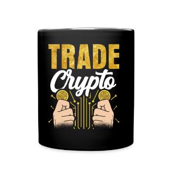 Krypto Handeln Trading Traden Crypto Trader - Tasse einfarbig - Schwarz - Vorne