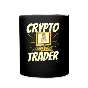 Krypto Händler Trading Crypto Traden Trader - Tasse einfarbig - Schwarz - Vorne