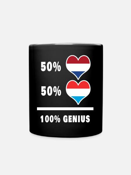 Luxembourg et Pays-Bas - Genial//Geschenk - Mug uni - noir