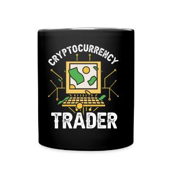 Kryptowährungs Händler Crypto Trader Krypto - Tasse einfarbig - Schwarz - Vorne