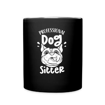 Professioneller Hundesitter Dog Sitting Hund - Tasse einfarbig - Schwarz - Vorne