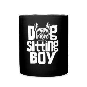 Dog Sitter Jeune Chien Assis Chien Assis Chien - Mug uni - noir - Devant
