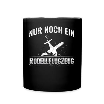 Modellbau | Modellflug Modellfliegen Pilot - Tasse einfarbig - Schwarz - Vorne