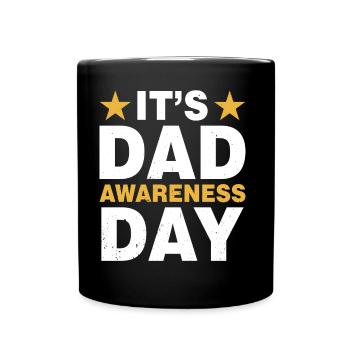 Aujourd’hui, c’est la fête des pères Fête des pères Père Papa Papa - Mug uni - noir - Devant