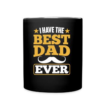 J’ai le meilleur père de tous les temps Papa Papi - Mug uni - noir - Devant