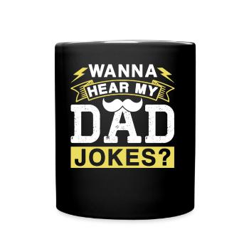 Dad Joke Papa Joke Father Jokes - Full Colour Mug - black - Front