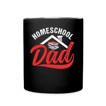 Homeschool Papa Vatertag Vater Homeschooling - Tasse einfarbig - Schwarz - Vorne