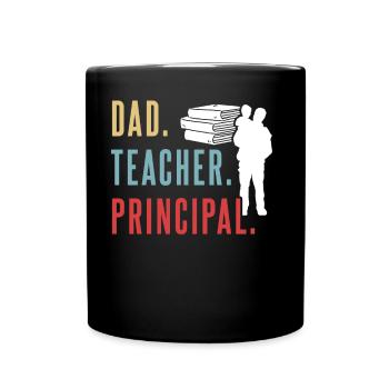 Father Teacher Principal Papa Father's Day Homeschool - Full Colour Mug - black - Front