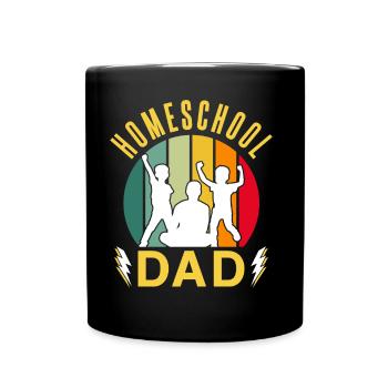Homeschool Papa Homeschooling Father Father's Day - Full Colour Mug - black - Front