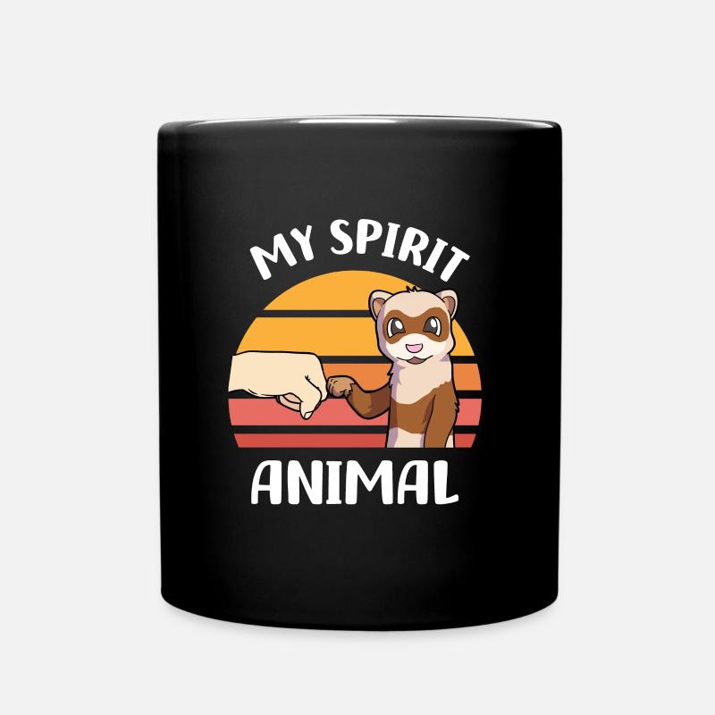 Frettchen - Tasse einfarbig - Schwarz