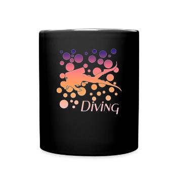 Diving diving - Tasse einfarbig - Schwarz - Vorne