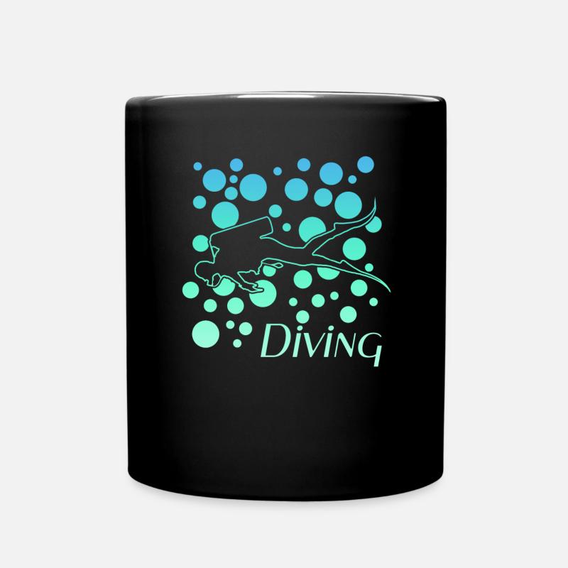 diving tauchen - Tasse einfarbig - Schwarz