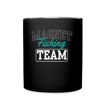 Magnet Fishing Team Magnetic Fishing Magnetic Fisherman - Full Colour Mug - black - Front