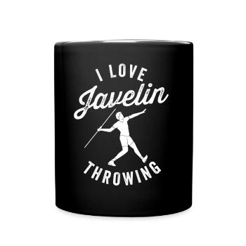 I love javelin throwing javelin thrower javelin throw - Full Colour Mug - black - Front
