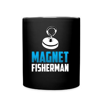 Magnetfischer Magnetfischen Magnet - Tasse einfarbig - Schwarz - Vorne