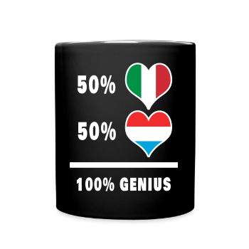 Brillant Italie et Luxembourg / Cadeau - Mug uni - noir - Devant