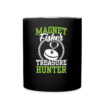 Magnetfischer Schatzsucher Magnet Magnetfischen - Tasse einfarbig - Schwarz - Vorne