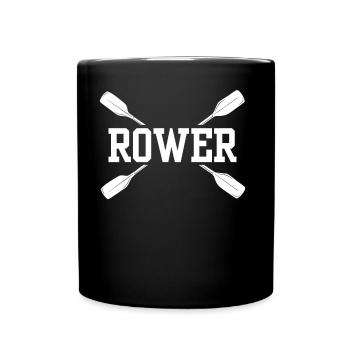 Ruderer Rudern Rudersport Ruderboot Ruder - Tasse einfarbig - Schwarz - Vorne