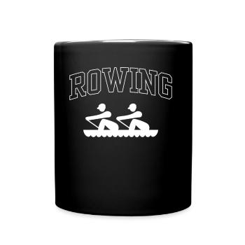 Rudern Ruder Ruderboot Ruderer Rudersport - Tasse einfarbig - Schwarz - Vorne