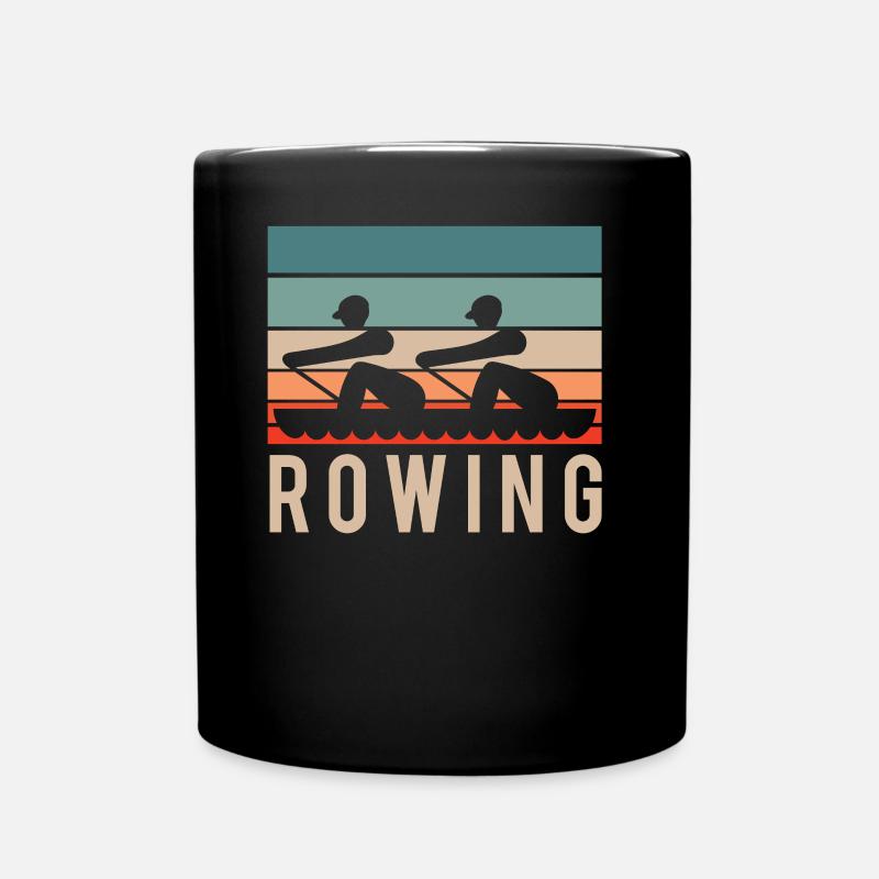 Rowing Rowing Rowing Boat Rowing Rowing Rowing - Full Colour Mug - black