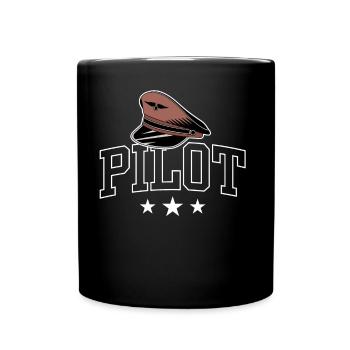 Pilot Privatflugzeug Leichtflugzeug Kleinflugzeug - Tasse einfarbig - Schwarz - Vorne
