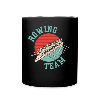 Rudermannschaft Ruderer Ruderboot Rudern Ruder - Tasse einfarbig - Schwarz - Vorne