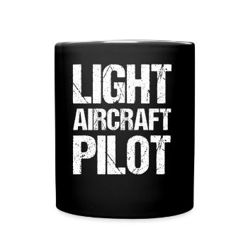 Pilot Eines Leichtflugzeugs Jet Kleinflugzeug - Tasse einfarbig - Schwarz - Vorne