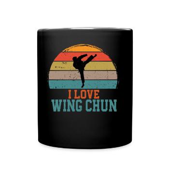 I love Wing Chun Martial Arts Trainer Martial Arts - Full Colour Mug - black - Front