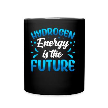 Energy from hydrogen is the future Hydrogen - Full Colour Mug - black - Front