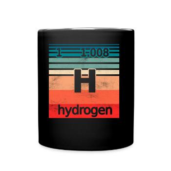 Wasserstoff Hydrogen Element Energie - Tasse einfarbig - Schwarz - Vorne