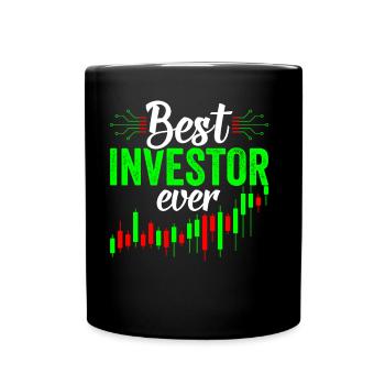 Bester Investor Aller Zeiten Anleger Investieren - Tasse einfarbig - Schwarz - Vorne