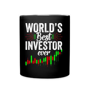 The Best Investor in the World Invest Investors - Full Colour Mug - black - Front