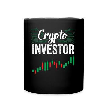 Crypto Investor Crypto Invest Investors - Full Colour Mug - black - Front