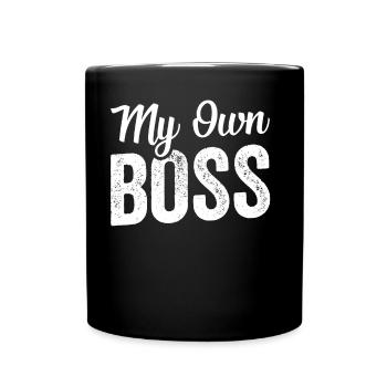 My Own Boss Freelancer Self-employed - Full Colour Mug - black - Front