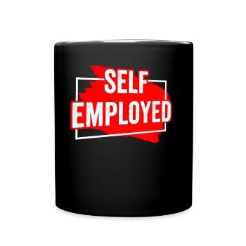 Self-employed freelancer freelancer - Full Colour Mug - black - Front